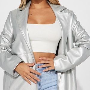 Silver Trench Coat